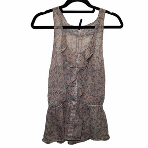 SOS Clothing Floral Ruffle Blouse Size Medium